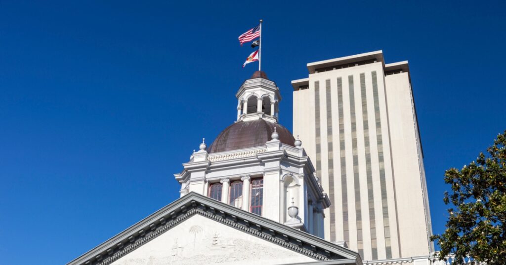 Florida State Capitol buildings in Tallahassee, Florida.