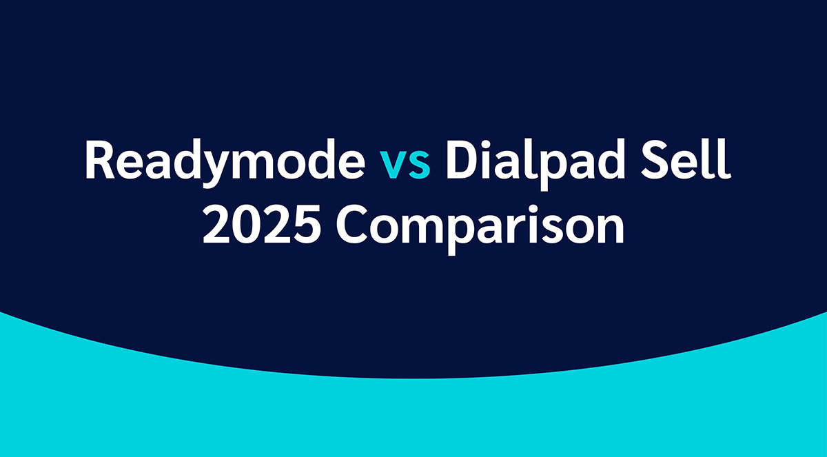 Simple graphic with text that reads, “Readymode vs Dialpad Sell: 2025 Comparison.”